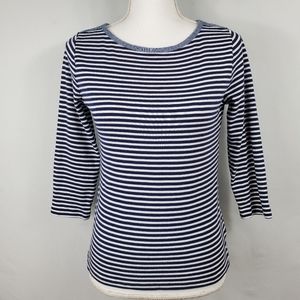 Jones New York 3/4 Sleeve Boat Neck Top S